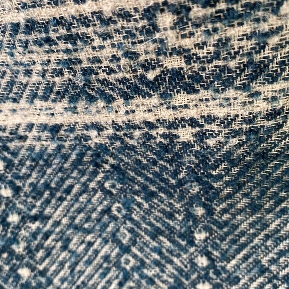 Lucky Brand Striped Kimono Poncho Sweater Wrap Ombre Open Front Fringe Hem Boho - Picture 7 of 14